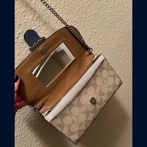 Coach Beige Signature Crossbody Bag